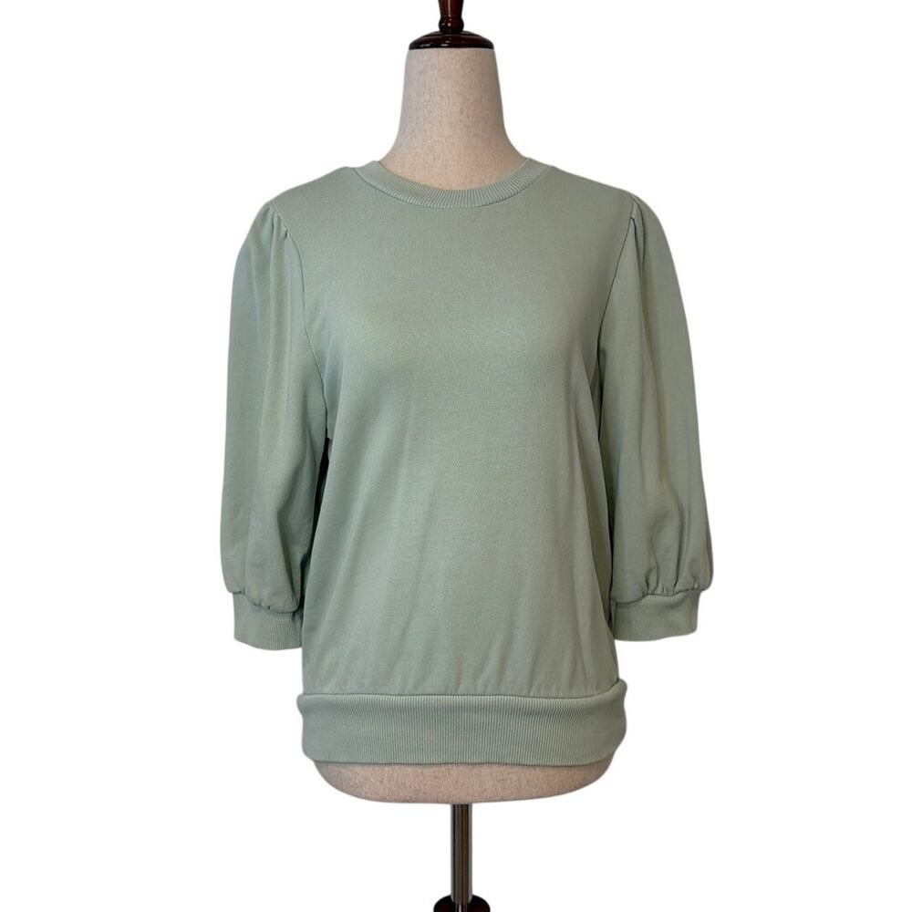 NWOT Treasure & Bond Puff Sleeve Sweatshirt, Light Green, Women's XS